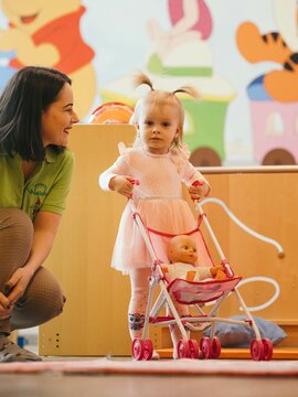 Baby in der Babybetreuung