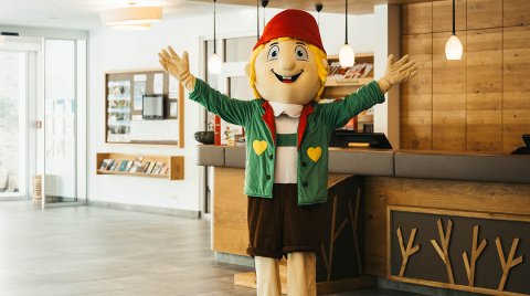Wurzl vor der Rezeption