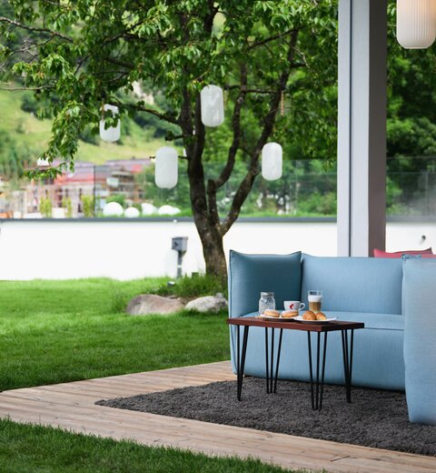 Gemütliche Kaffeejause auf der Terrasse