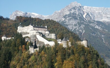 Ausblick auf die Erlebnisburg Hohenwerfen