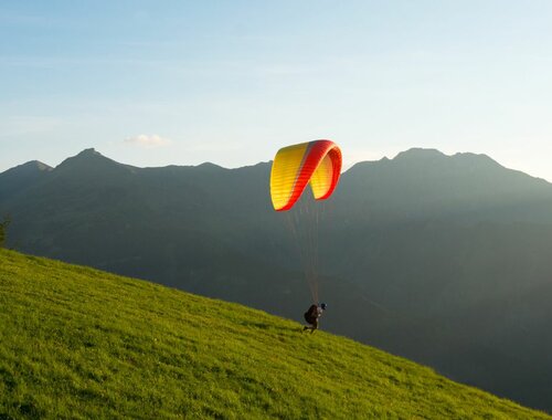 Wunderschönes Panorama beim Paragleiten im Salzburger Land