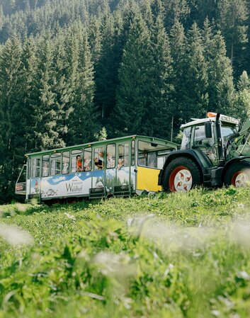 Tuffi-Traktor bei der Fahrt