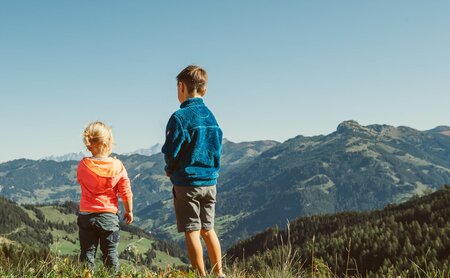 Kinder genießen die Aussicht