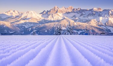 Frisch präparierte Piste