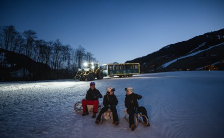 Beleuchtete Rodelbahn in Großarl