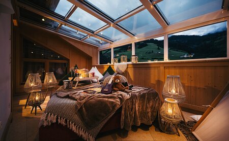 Glamping auf der Terrasse